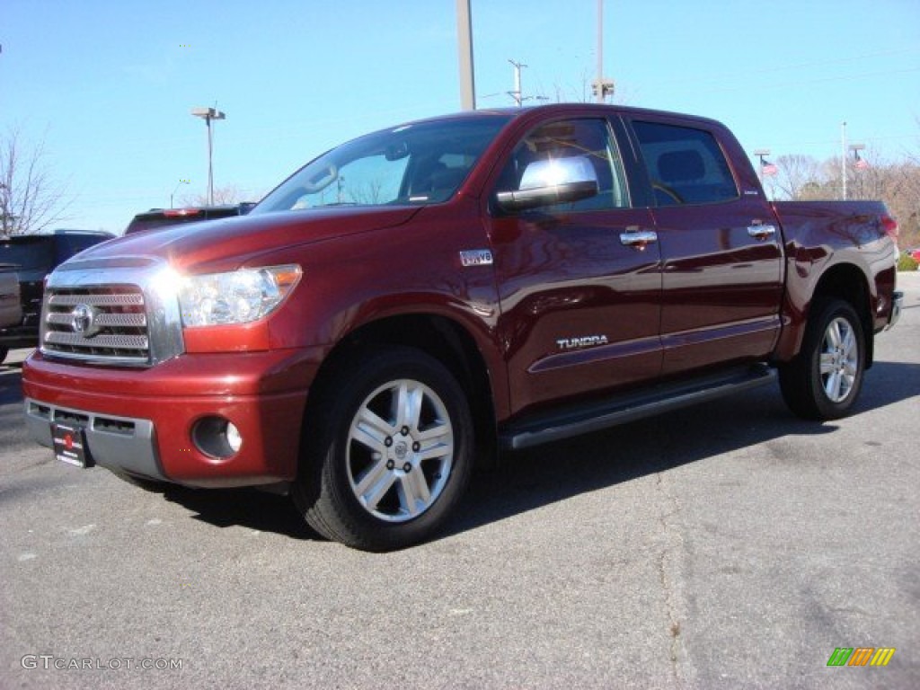 2007 Tundra Limited CrewMax - Salsa Red Pearl / Graphite Gray photo #6