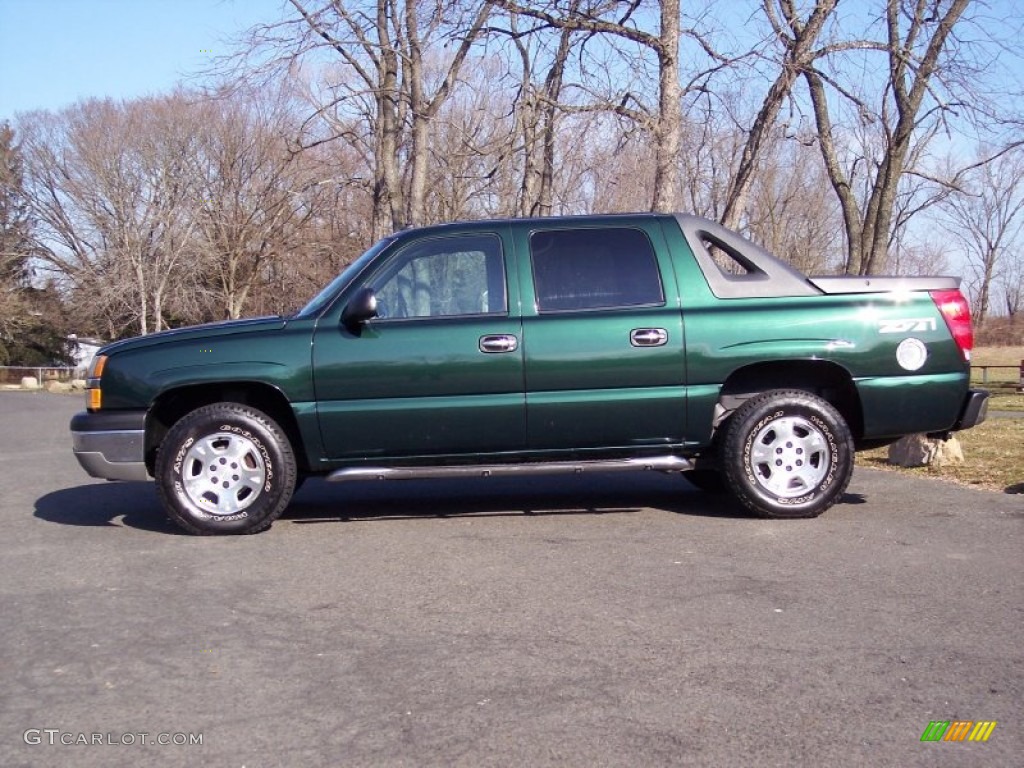 2004 Avalanche 1500 Z71 4x4 - Dark Green Metallic / Medium Neutral Beige photo #12