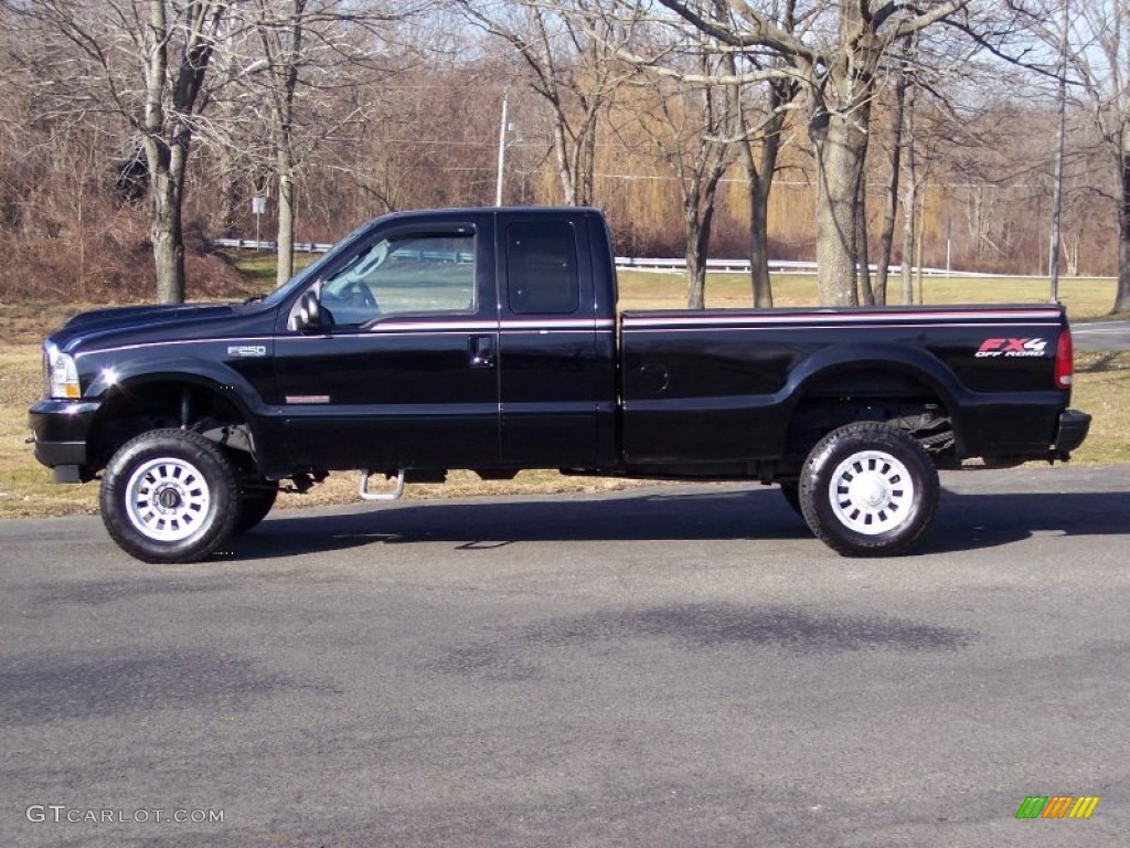 2003 F250 Super Duty FX4 SuperCab 4x4 - Black / Black photo #3