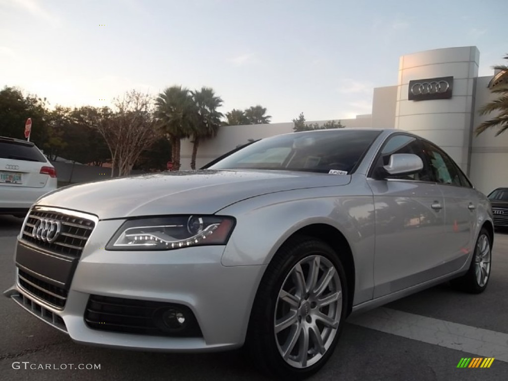 2011 A4 2.0T Sedan - Ice Silver Metallic / Black photo #1