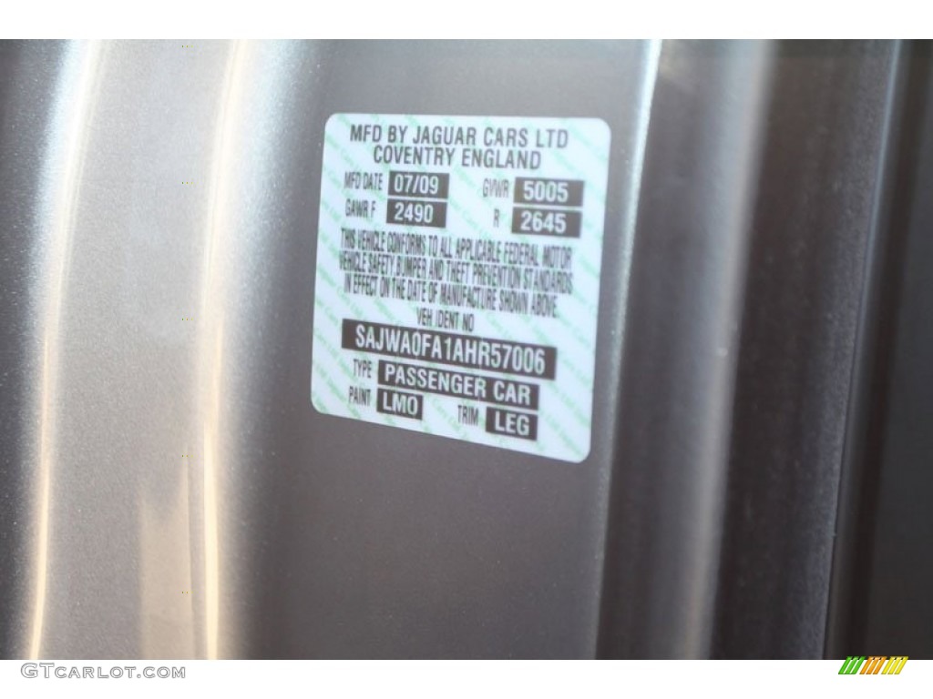 2010 XF Color Code LMO for Vapour Grey Metallic Photo #59511498