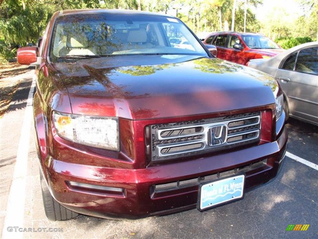 2008 Ridgeline RTL - Dark Cherry Pearl / Beige photo #1