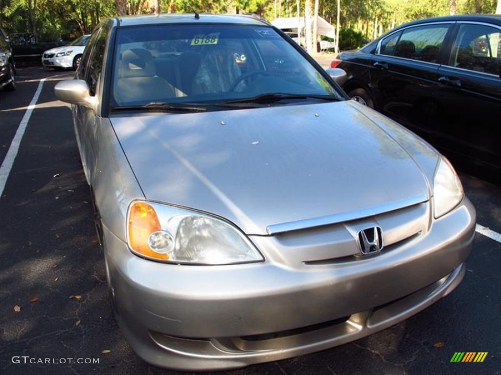 2003 Civic Hybrid Sedan - Shoreline Mist Metallic / Beige photo #1