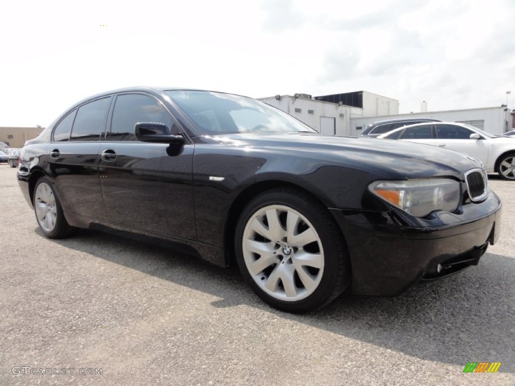 2003 7 Series 745i Sedan - Jet Black / Black/Black photo #5