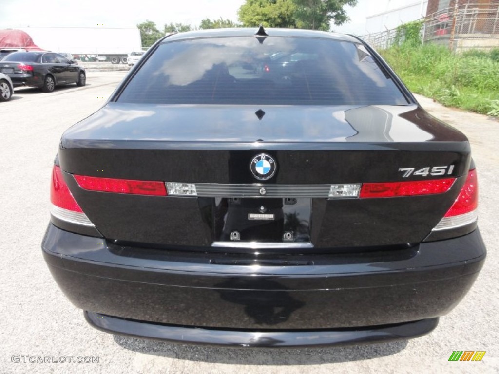 2003 7 Series 745i Sedan - Jet Black / Black/Black photo #9