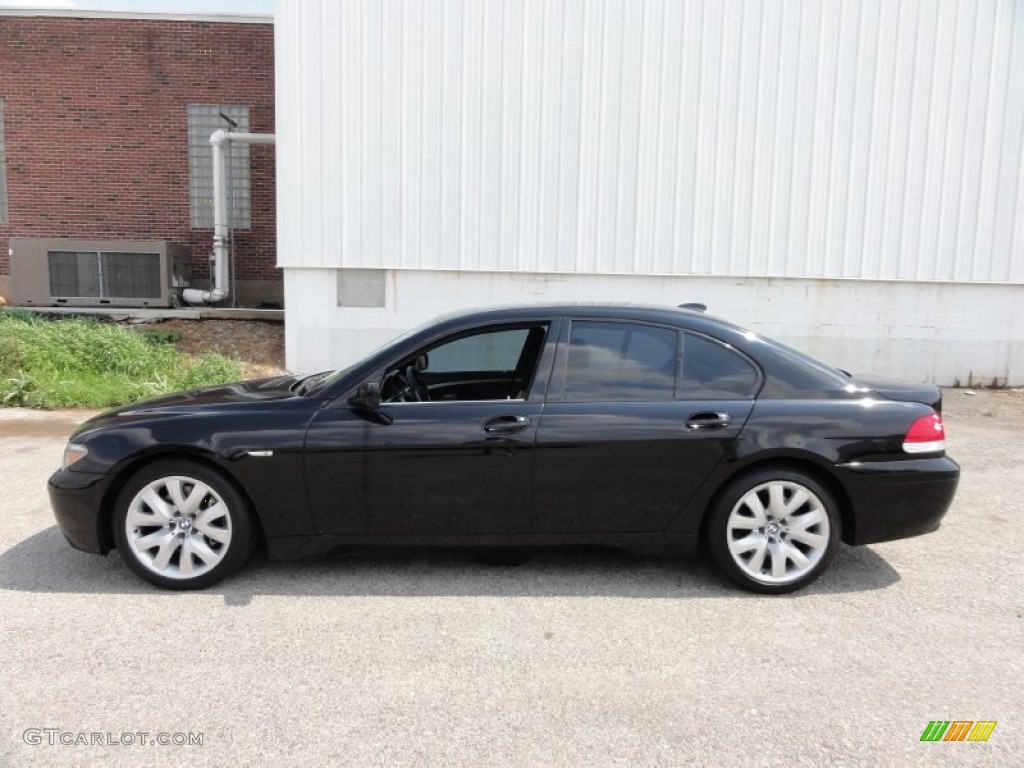 2003 7 Series 745i Sedan - Jet Black / Black/Black photo #11