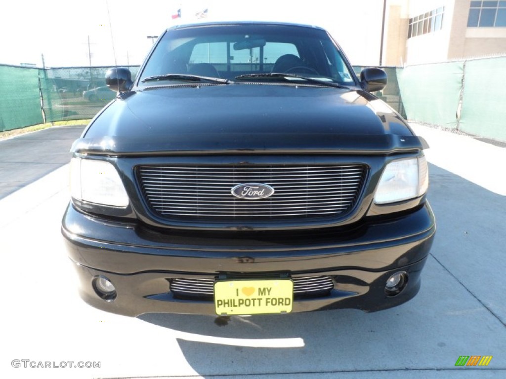 2000 F150 Harley Davidson Extended Cab - Black / Dark Graphite photo #8
