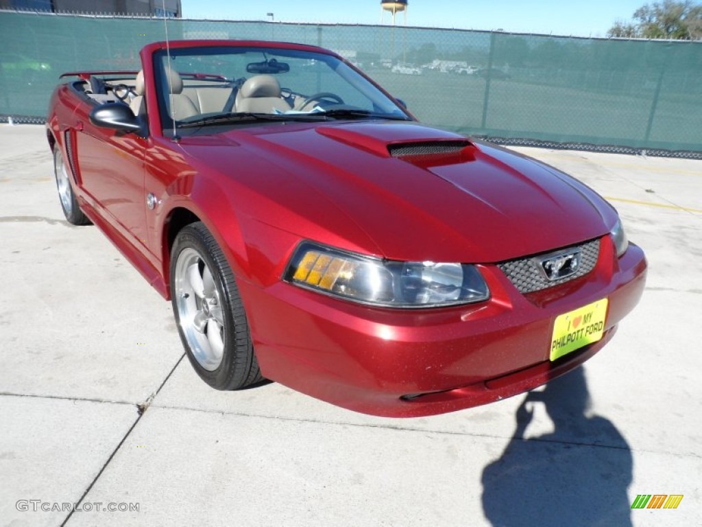 2004 Mustang GT Convertible - Redfire Metallic / Medium Parchment photo #1