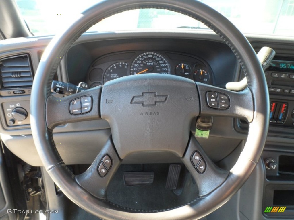 2004 Chevrolet Silverado 1500 LS Extended Cab Medium Gray Steering Wheel Photo #59516430