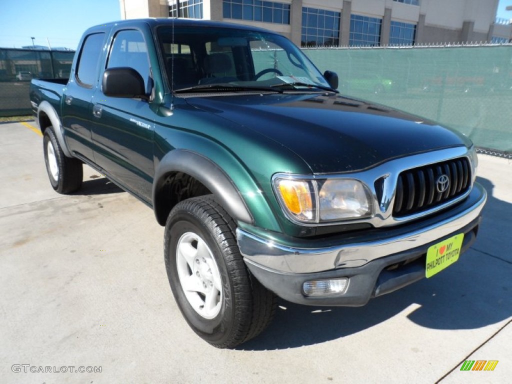 2002 Tacoma V6 PreRunner TRD Double Cab - Imperial Jade Green Mica / Charcoal photo #1