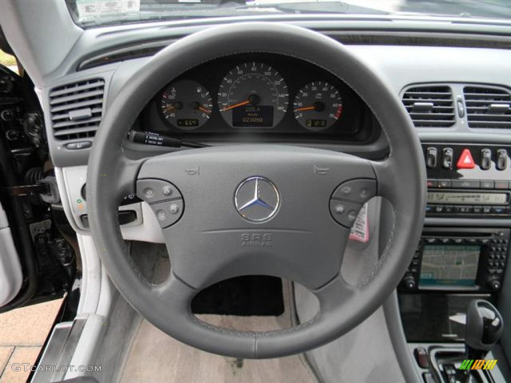 2003 Mercedes-Benz CLK 430 Cabriolet Ash Steering Wheel Photo #59516478