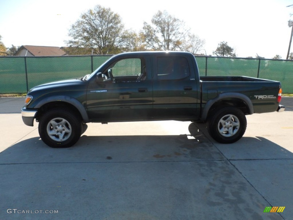 2002 Tacoma V6 PreRunner TRD Double Cab - Imperial Jade Green Mica / Charcoal photo #6