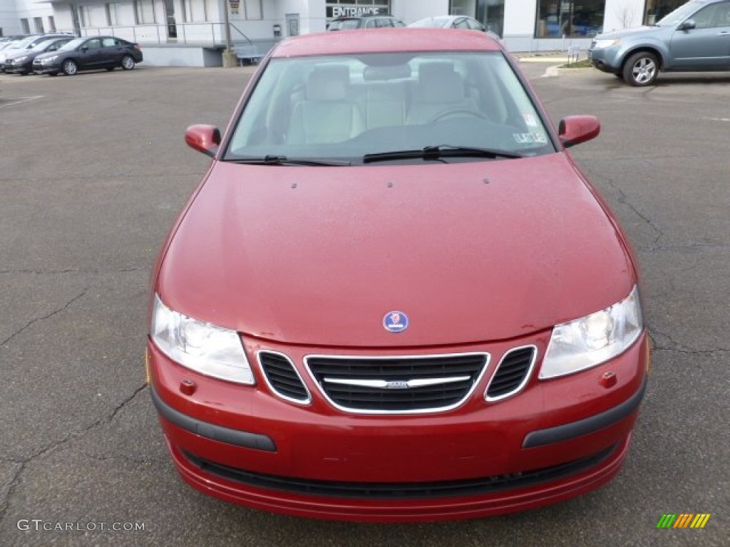 2007 9-3 2.0T Sport Sedan - Chili Red Metallic / Parchment photo #2