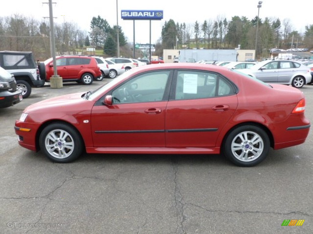 2007 9-3 2.0T Sport Sedan - Chili Red Metallic / Parchment photo #4