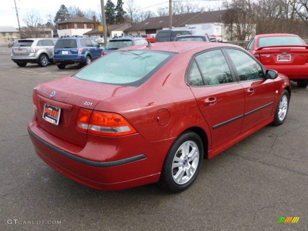 2007 9-3 2.0T Sport Sedan - Chili Red Metallic / Parchment photo #7