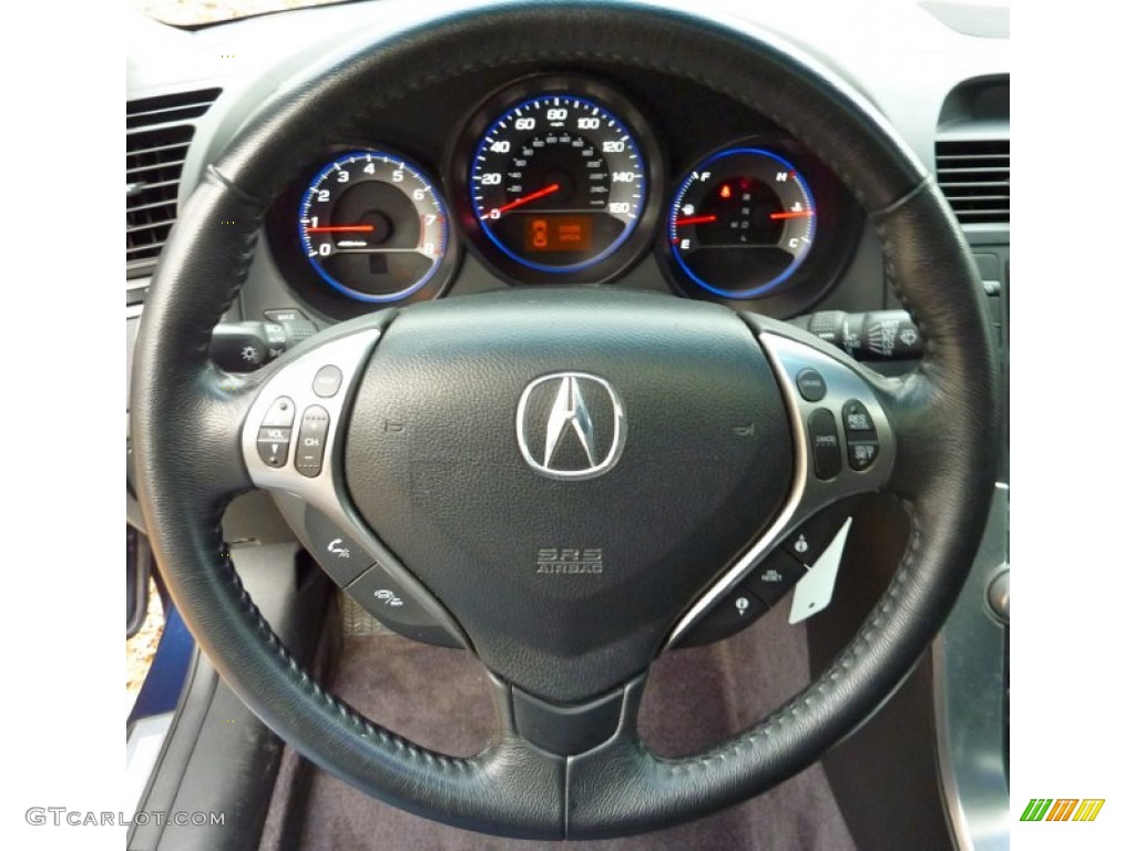2007 Acura TL 3.2 Ebony Steering Wheel Photo #59517711