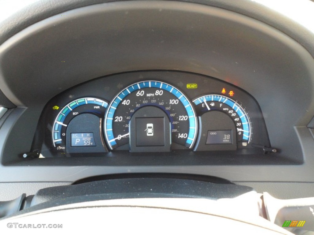 2012 Toyota Camry Hybrid XLE Gauges Photo #59517774