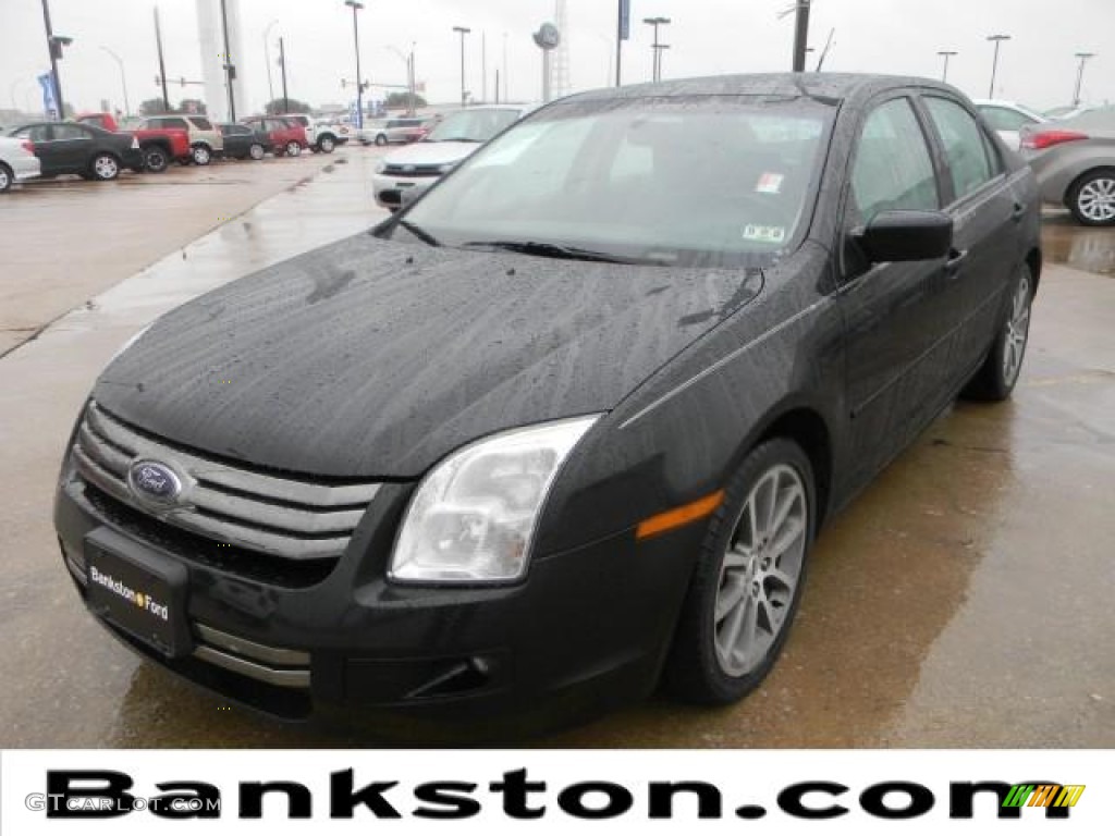 2009 Fusion SE Sport - Tuxedo Black Metallic / Charcoal Black/Red Accents photo #1