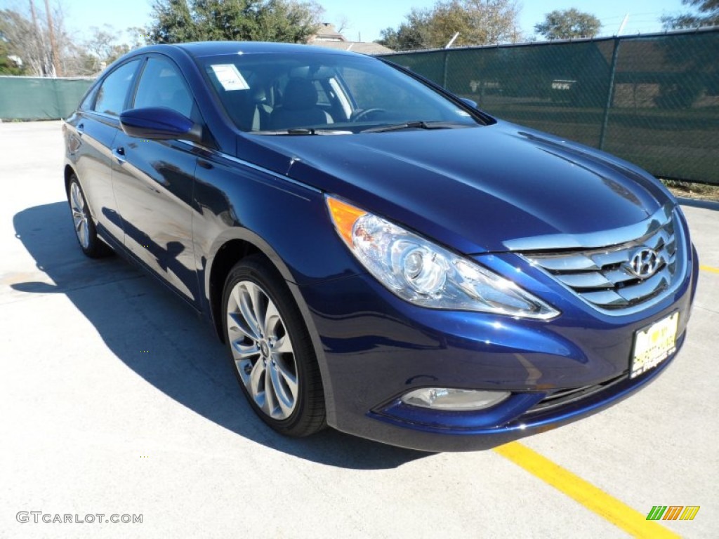 2012 Sonata SE 2.0T - Indigo Night Blue / Gray photo #1