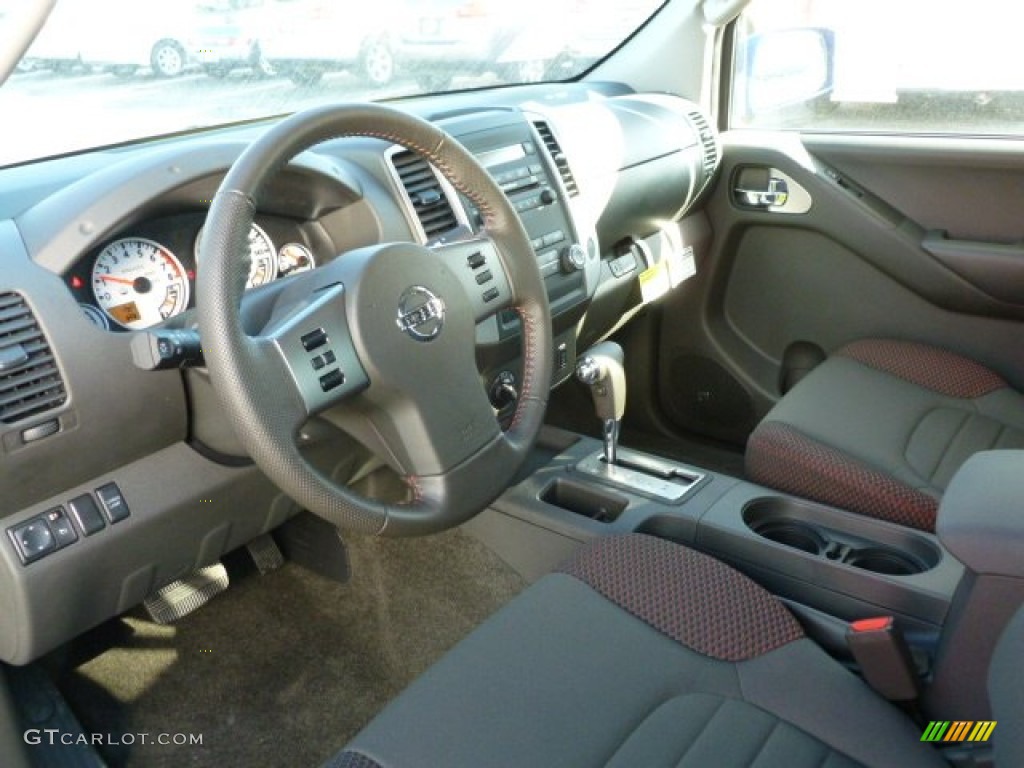 Pro 4X Graphite/Red Interior 2012 Nissan Frontier Pro-4X Crew Cab 4x4 Photo #59520057