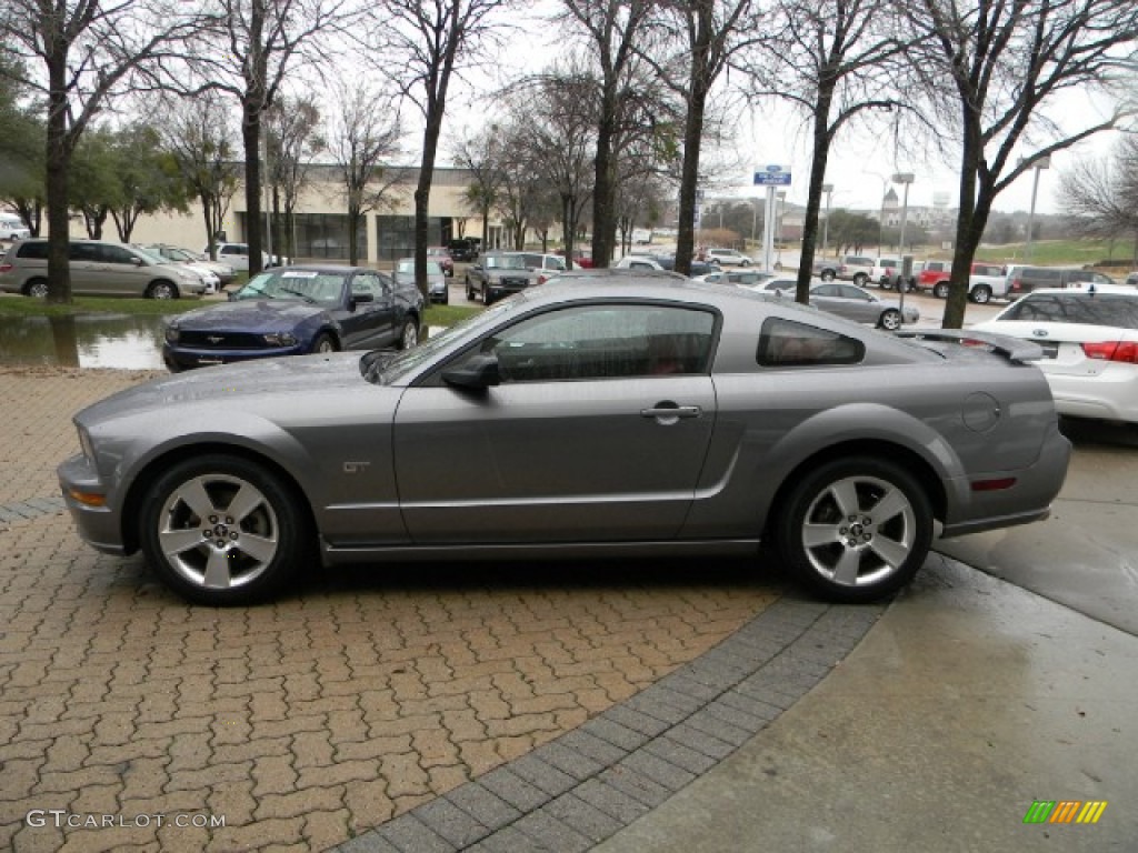 2006 Mustang GT Premium Coupe - Tungsten Grey Metallic / Red/Dark Charcoal photo #5