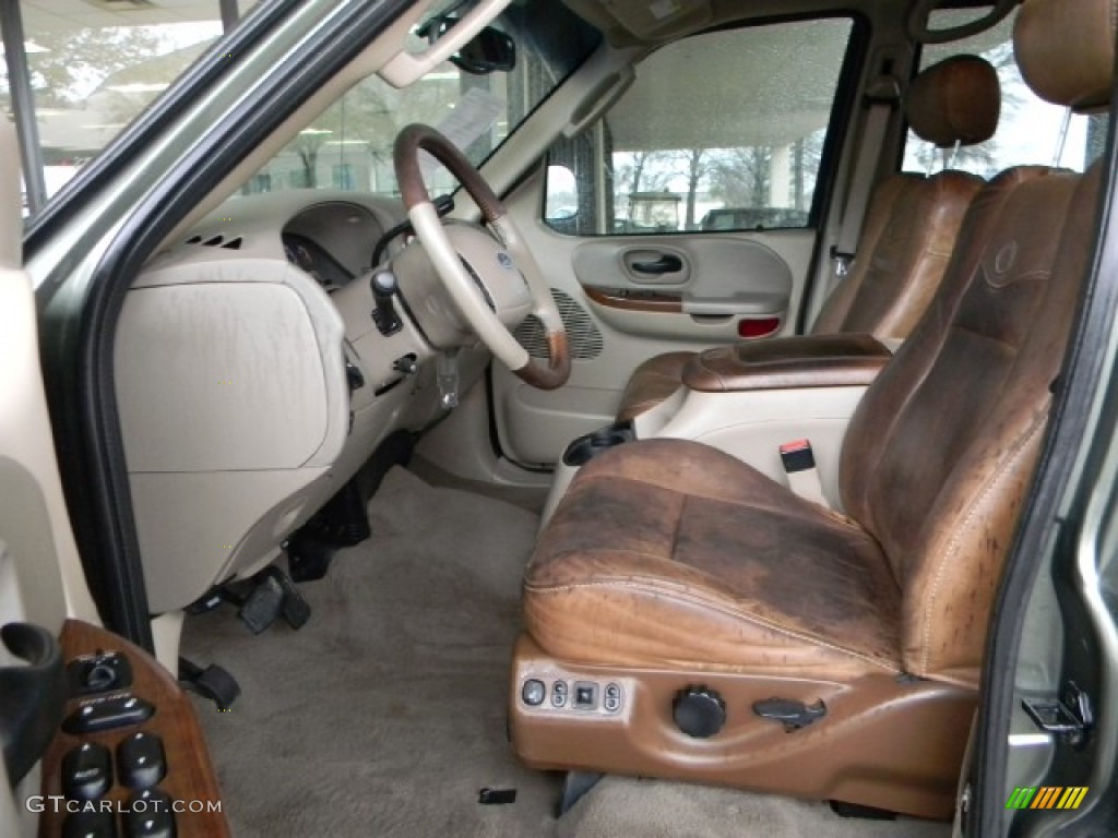 Castano Brown Leather Interior 2003 Ford F150 King Ranch SuperCrew 4x4 Photo #59520327