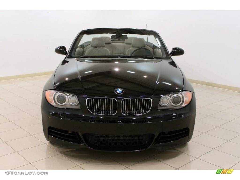 2008 1 Series 135i Convertible - Jet Black / Savanna Beige photo #2