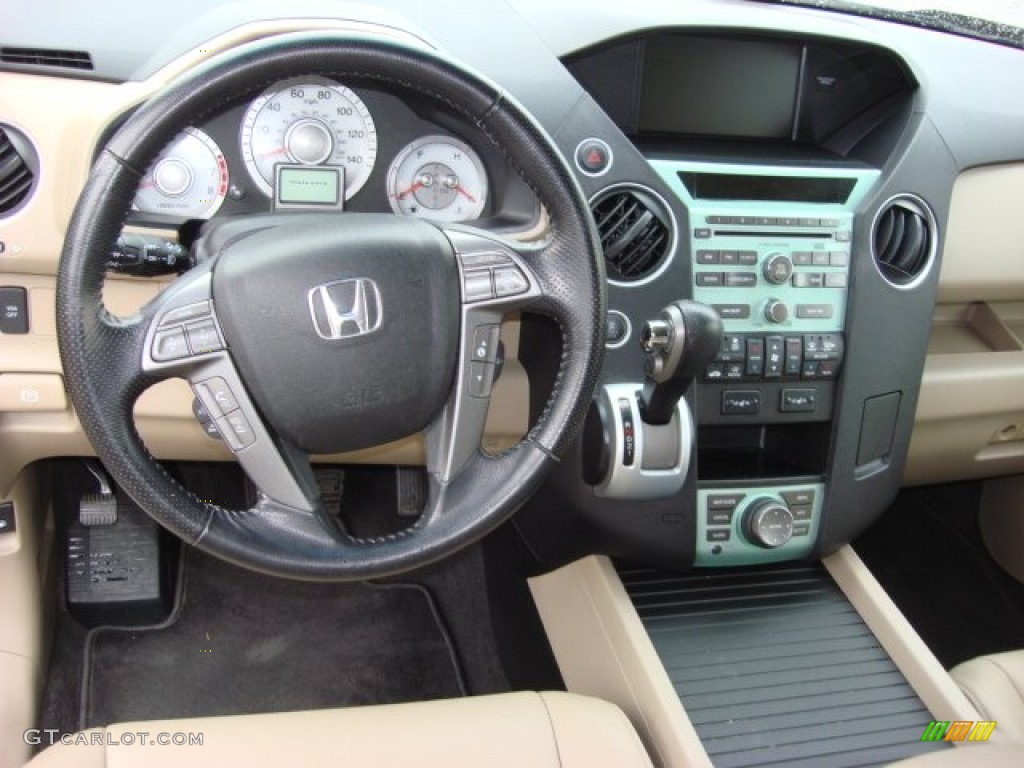2010 Honda Pilot Touring 4WD Beige Dashboard Photo #59527342