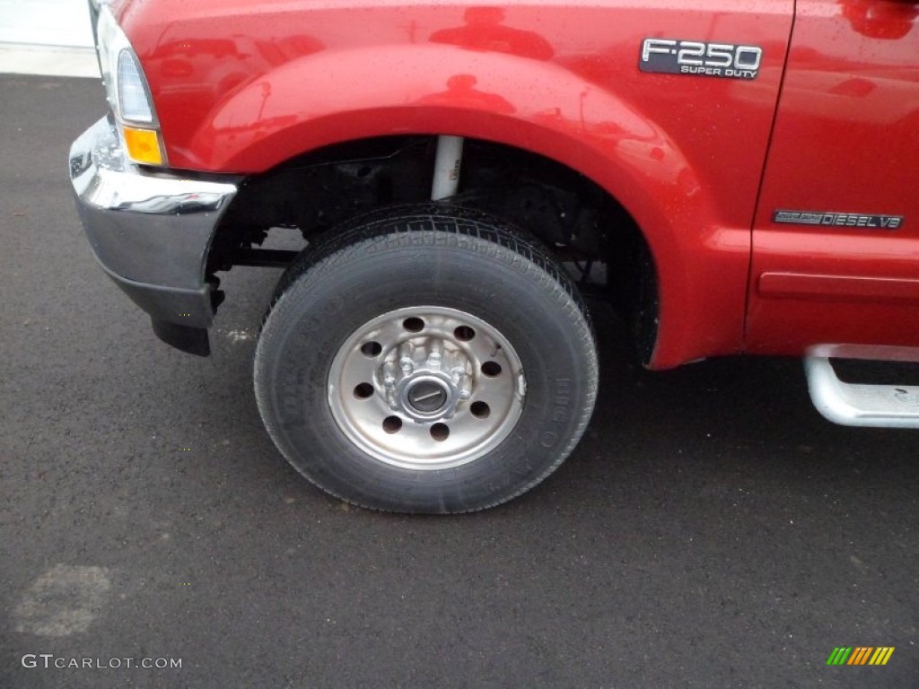 2002 F250 Super Duty XLT SuperCab 4x4 - Toreador Red Metallic / Medium Flint photo #10