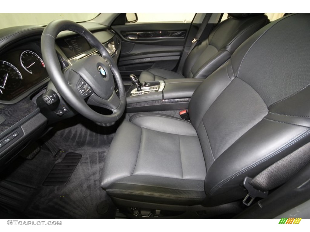 Black Nappa Leather Interior 2009 BMW 7 Series 750i Sedan Photo #59530554