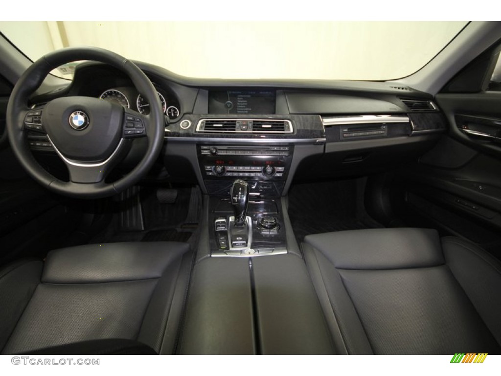 2009 BMW 7 Series 750i Sedan Black Nappa Leather Dashboard Photo #59530568