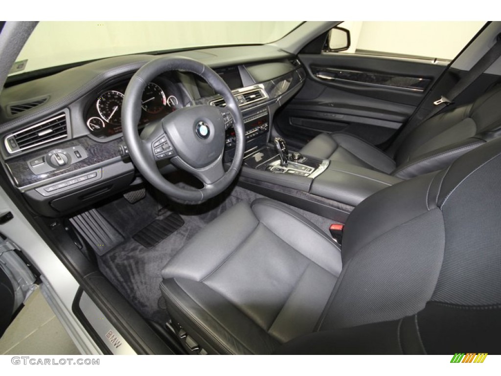 Black Nappa Leather Interior 2009 BMW 7 Series 750i Sedan Photo #59530715