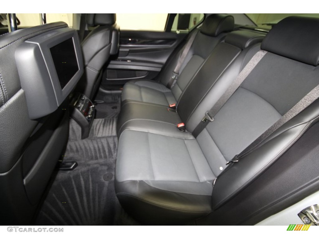Black Nappa Leather Interior 2009 BMW 7 Series 750i Sedan Photo #59530727