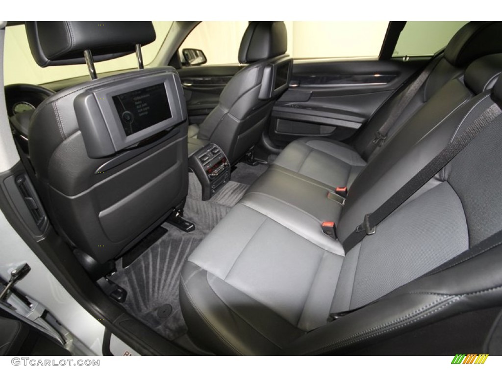 Black Nappa Leather Interior 2009 BMW 7 Series 750i Sedan Photo #59530914