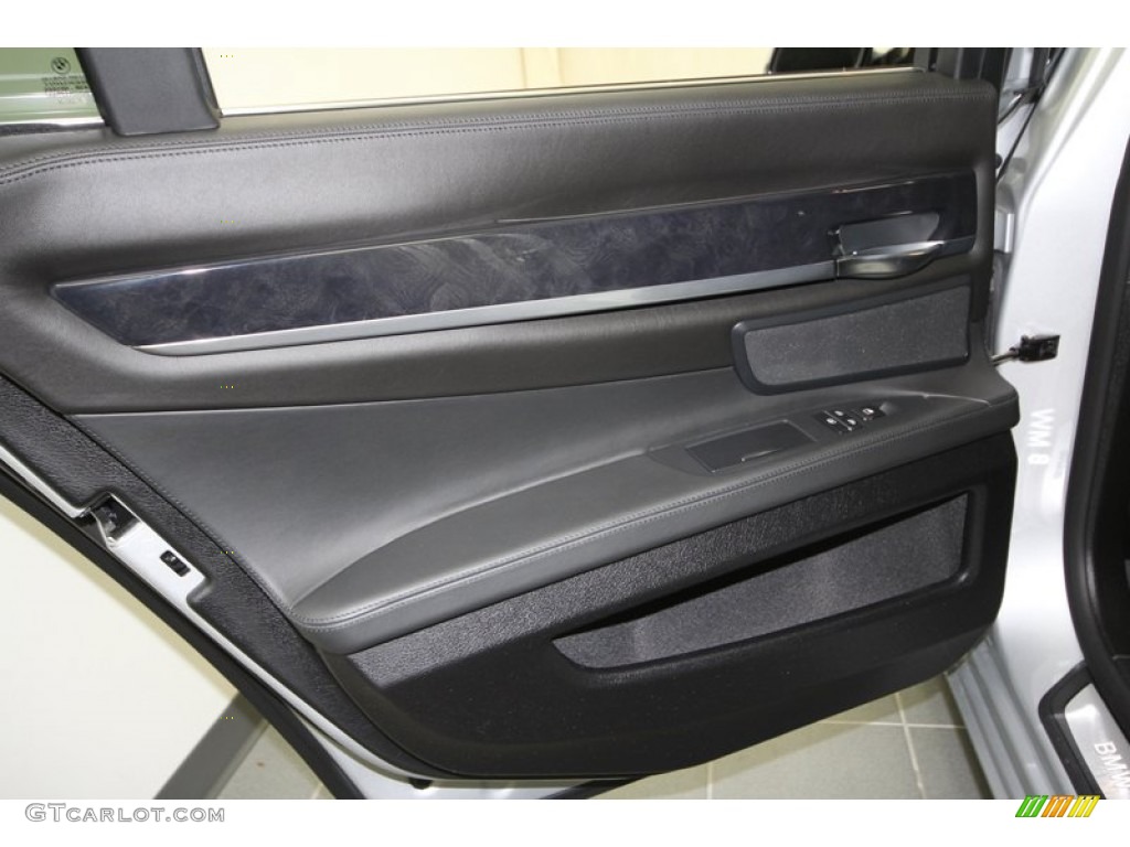 2009 BMW 7 Series 750i Sedan Black Nappa Leather Door Panel Photo #59530931