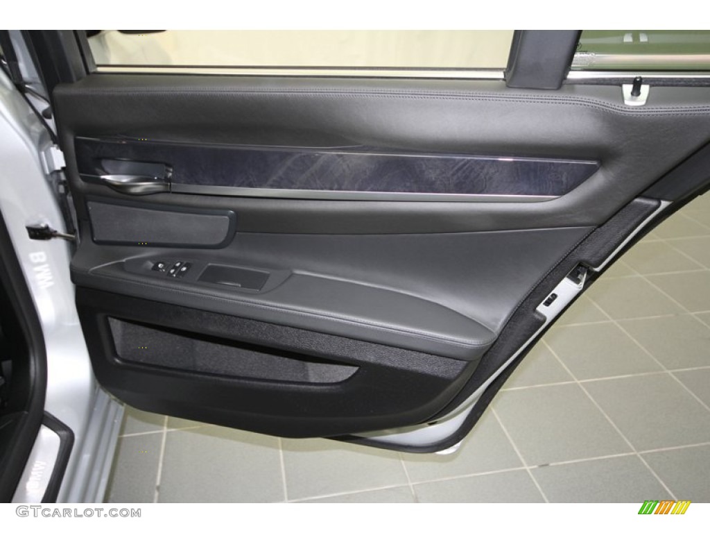2009 BMW 7 Series 750i Sedan Black Nappa Leather Door Panel Photo #59531045