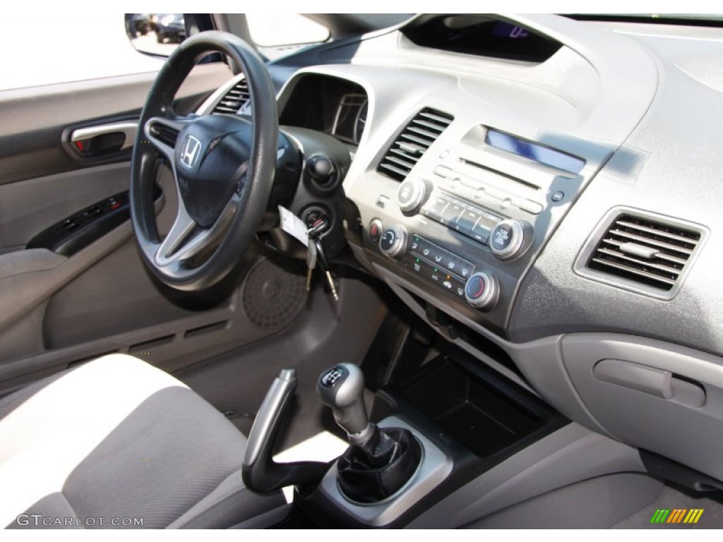 2009 Honda Civic LX Sedan Gray Dashboard Photo #59531479