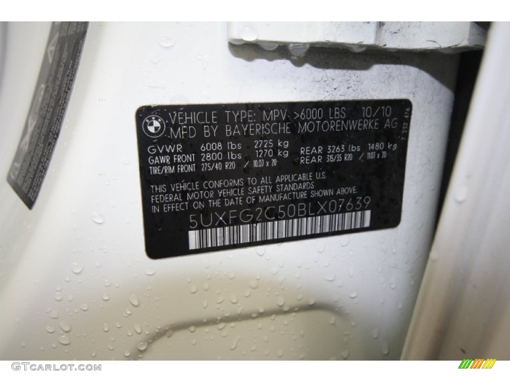 2011 X6 xDrive35i - Alpine White / Black photo #10
