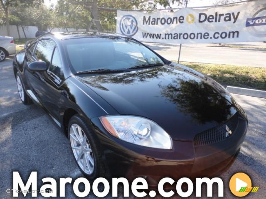 2009 Eclipse GT Coupe - Kalapana Black Satin / Medium Gray photo #1