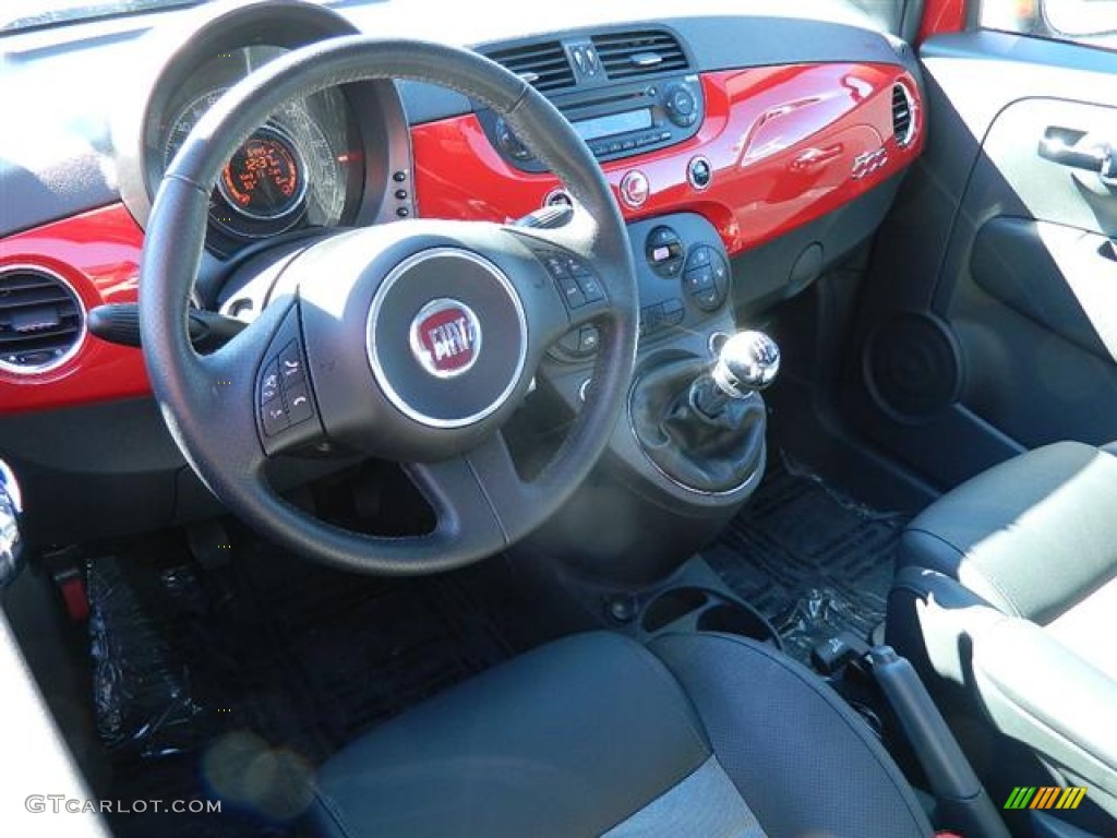 2012 Fiat 500 Sport Sport Tessuto Nero/Nero (Black/Black) Dashboard Photo #59532904