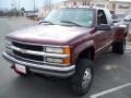 1998 Dark Carmine Red Metallic Chevrolet C/K 3500 K3500 Silverado Extended Cab 4x4  photo #1