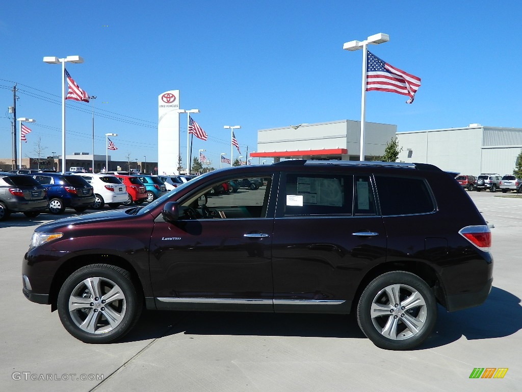 2012 Highlander Limited - Sizzling Crimson Mica / Black photo #8