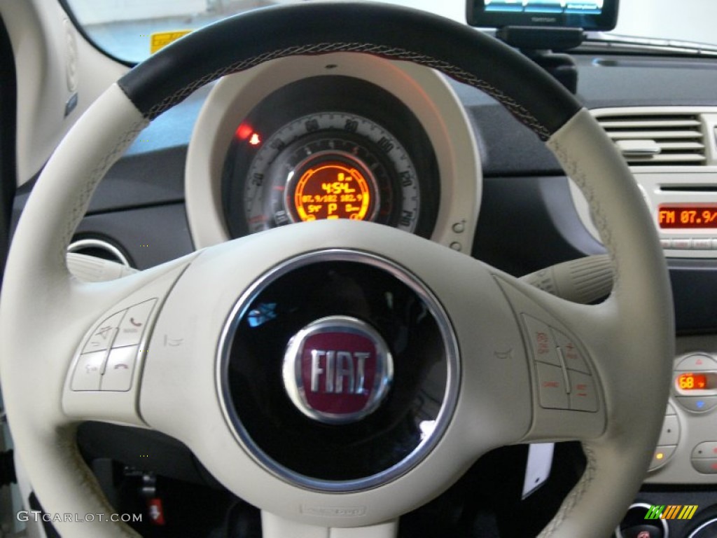 2012 Fiat 500 c cabrio Gucci 500 by Gucci Nero (Black) Steering Wheel Photo #59535066