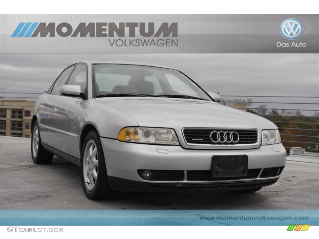 1999 A4 1.8T quattro Sedan - Aluminum Silver Metallic / Onyx photo #1