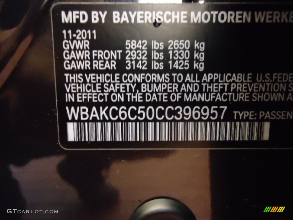 2012 7 Series 750i xDrive Sedan - Dark Graphite Metallic / Black photo #14