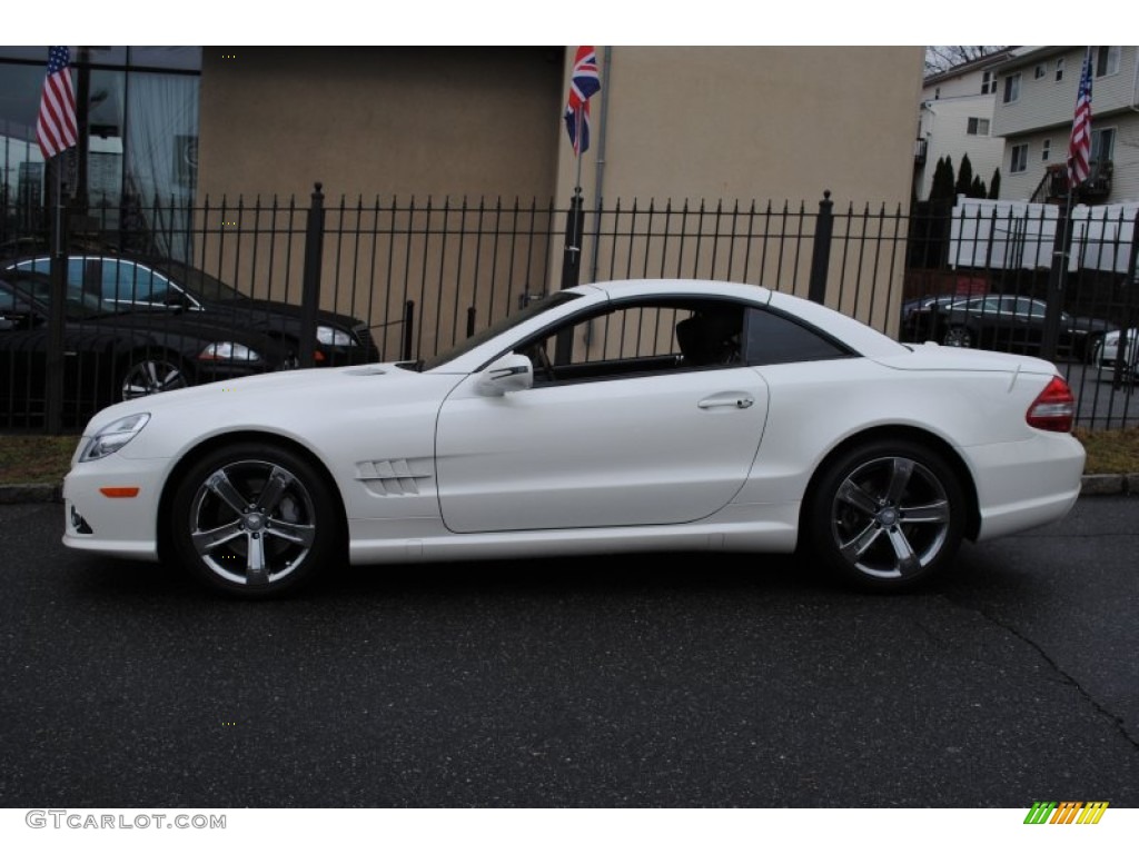 Diamond White Metallic 2009 Mercedes-Benz SL 550 Roadster Exterior Photo #59536498