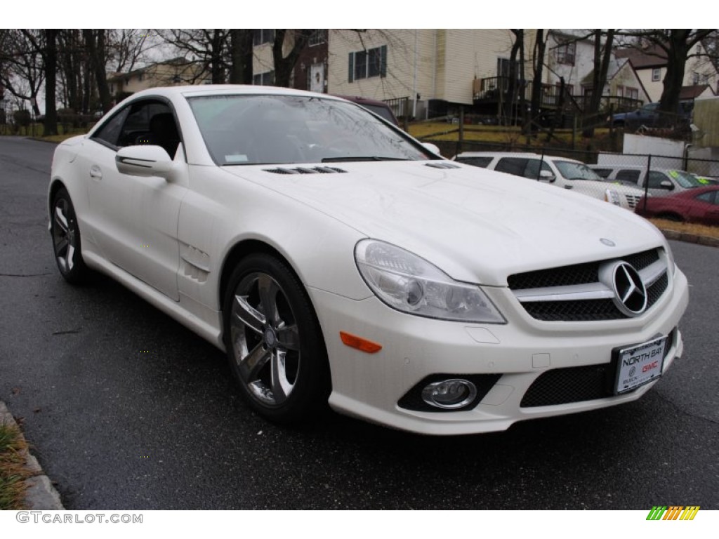 Diamond White Metallic 2009 Mercedes-Benz SL 550 Roadster Exterior Photo #59536540