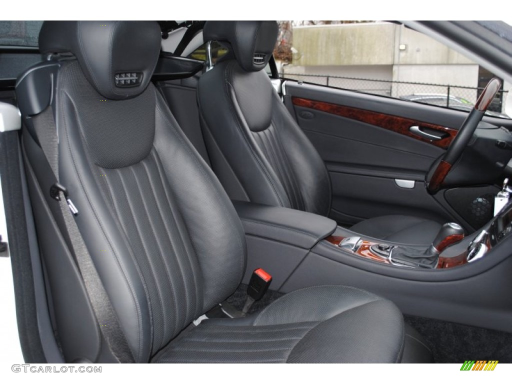 Black Interior 2009 Mercedes-Benz SL 550 Roadster Photo #59536567