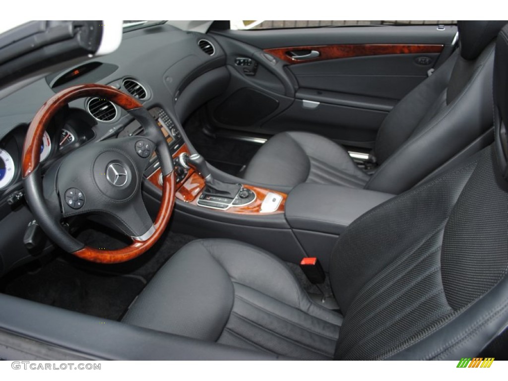 Black Interior 2009 Mercedes-Benz SL 550 Roadster Photo #59536657
