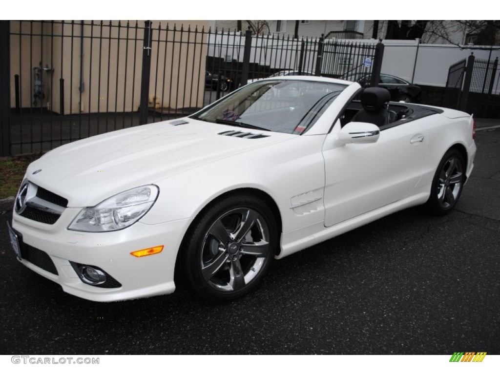 Diamond White Metallic 2009 Mercedes-Benz SL 550 Roadster Exterior Photo #59536687